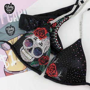 Unique Skull Competition Bodybuilding Fitness Suit